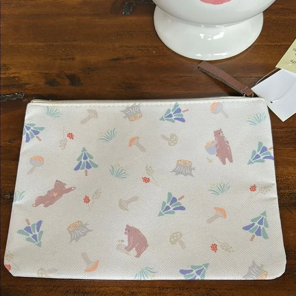 Kids Animal Print Pouch - White